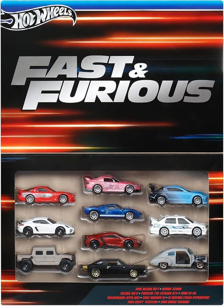Hot Wheels Silver Series - Fast & Furious 10 car set