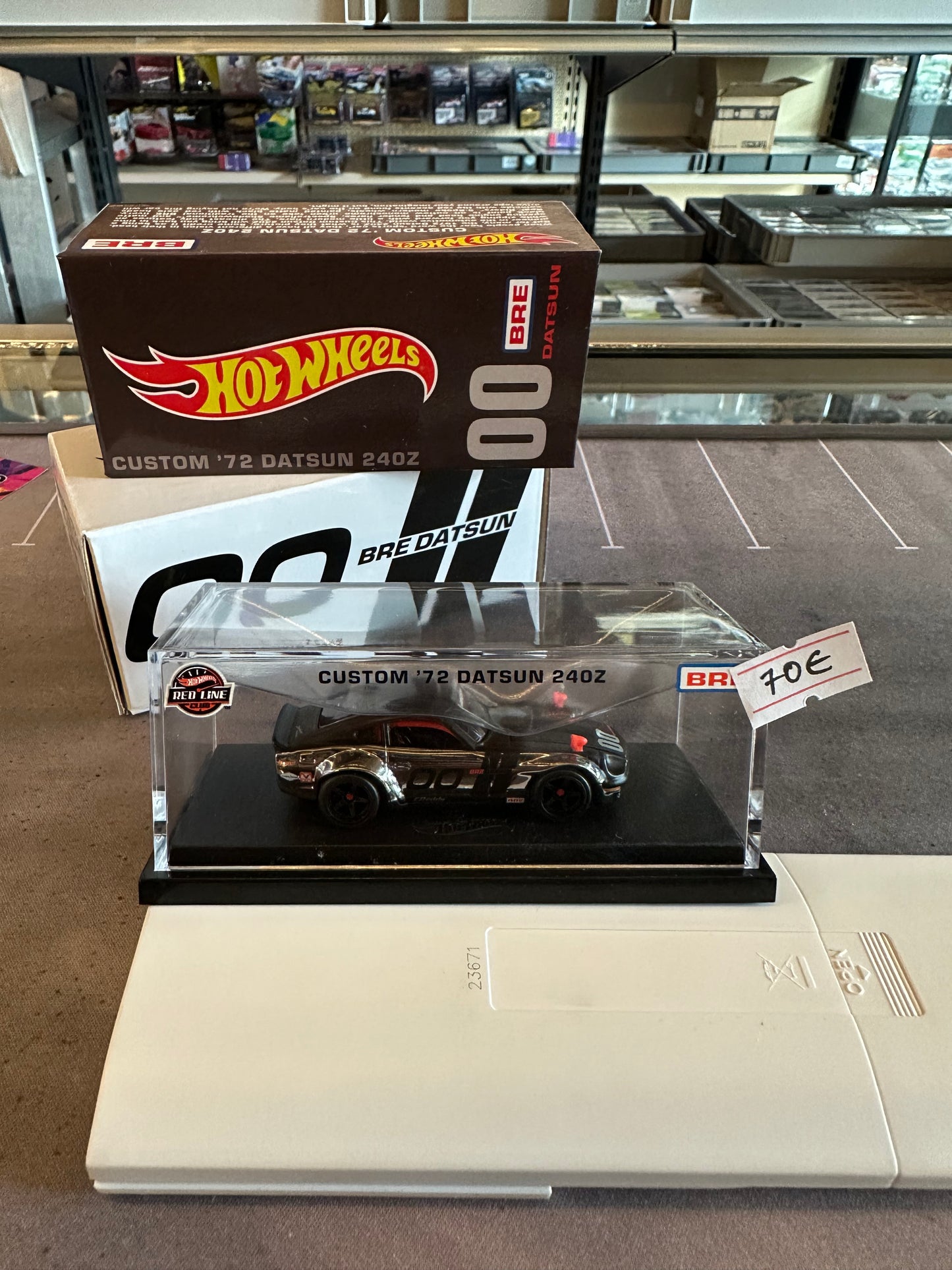 HotWheels RLC CUSTOM '72 DATSUN 240Z Spectraflame Black Chrome