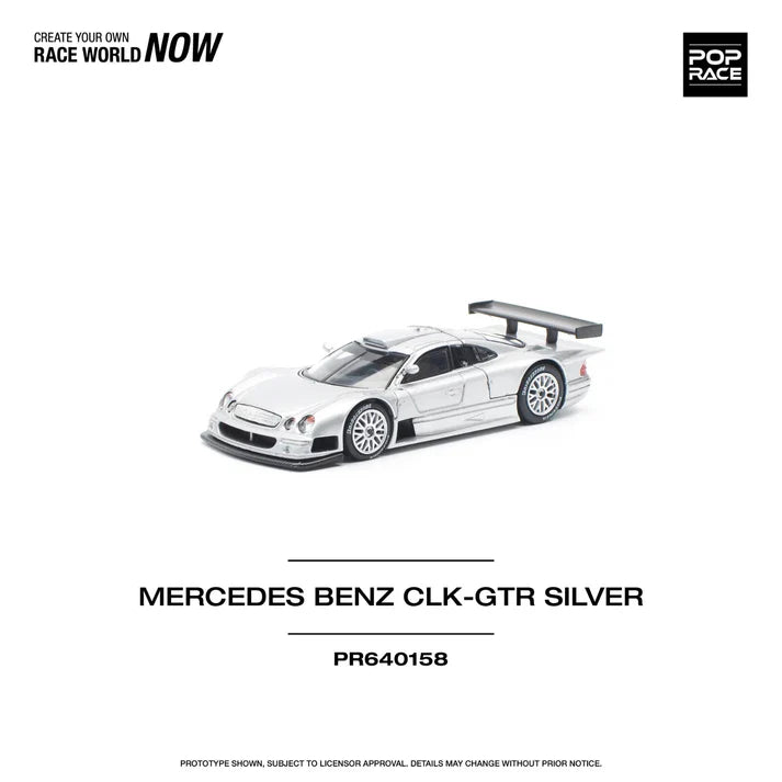 Pop Race -#PR64-158- Mercedes-Benz CLK AMG GTR (Silver) Street Version