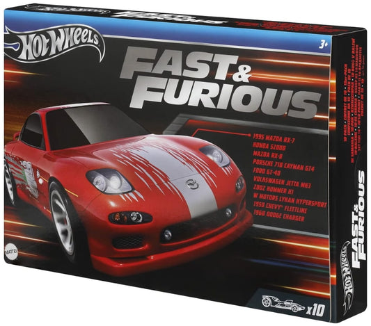 Hot Wheels Silver Series - Fast & Furious 10 car set