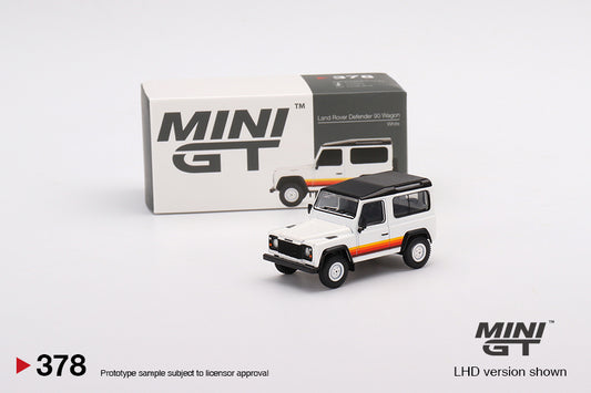 Land Rover Defender 90 Wagon White with stripes MGT00378 LHD