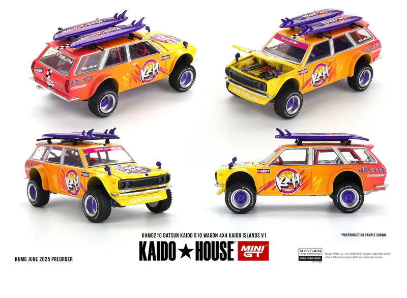 Kaido House X Mini GT Datsun KAIDO 510 Wagon 4x4 Kaido ISLANDS V1